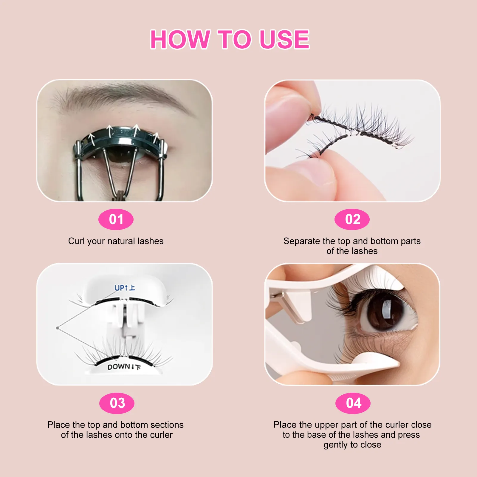 magnetic eyelashes with applicator