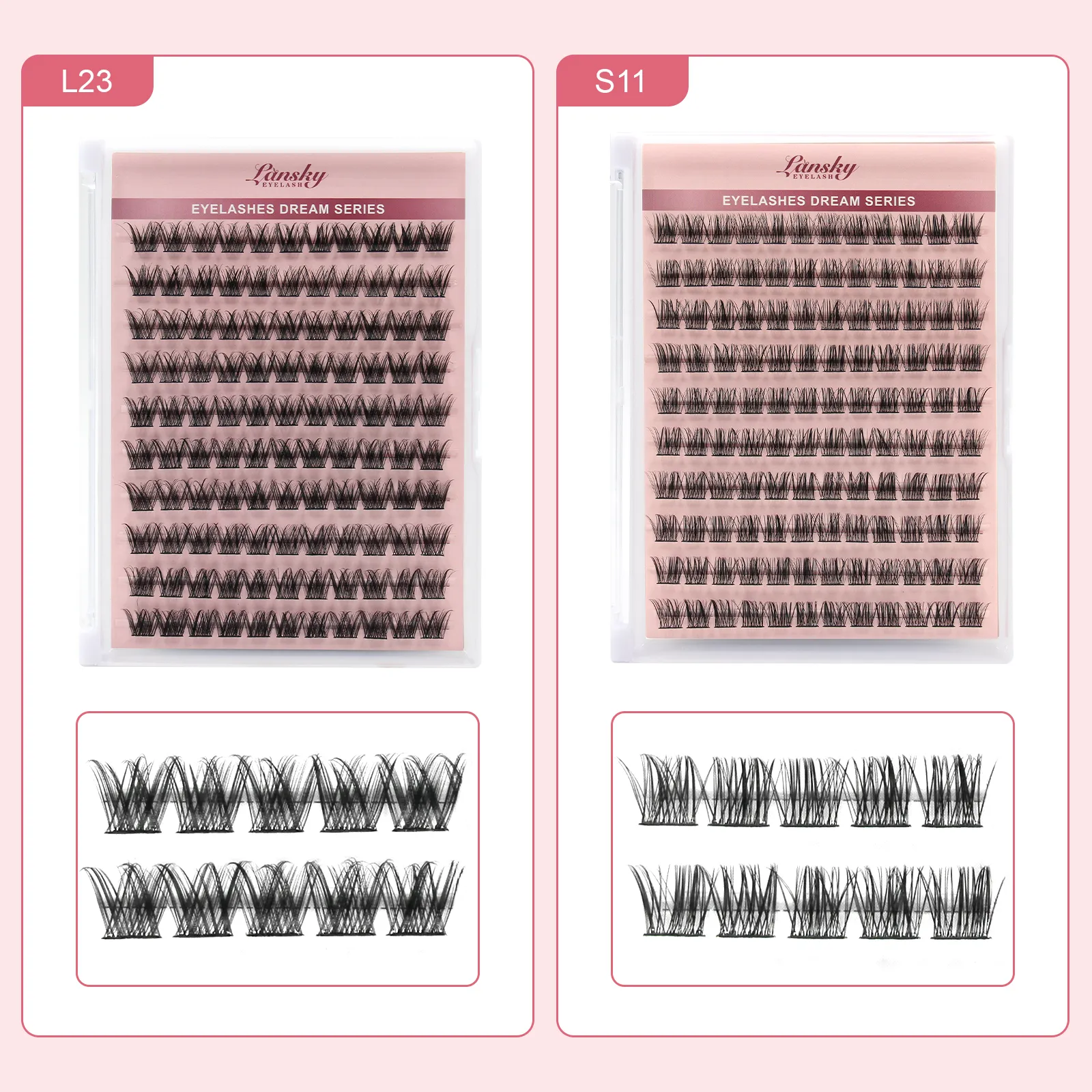 natural lash clusters