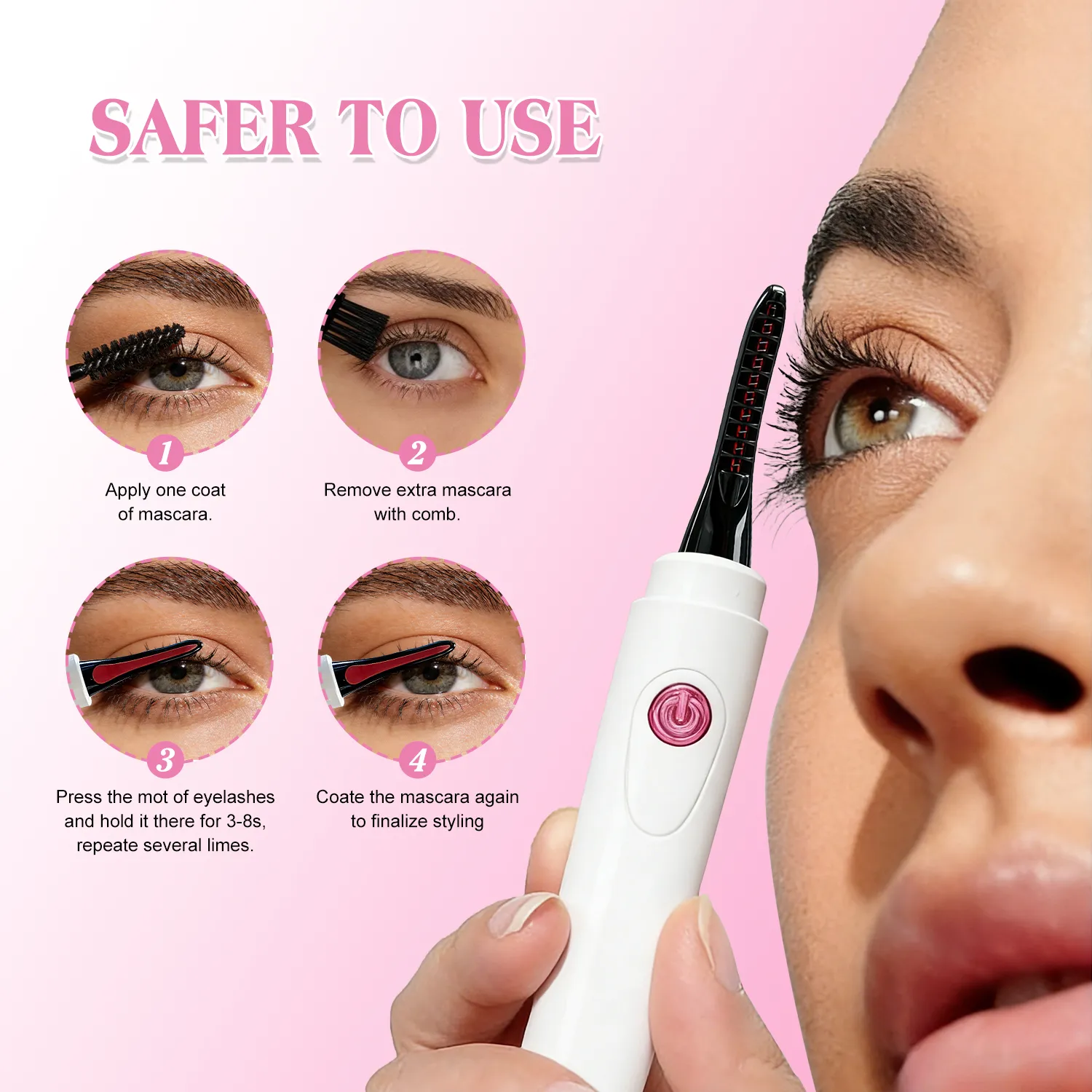 Electric Eyelash Curler – Instant Heat, Long-Lasting Curl