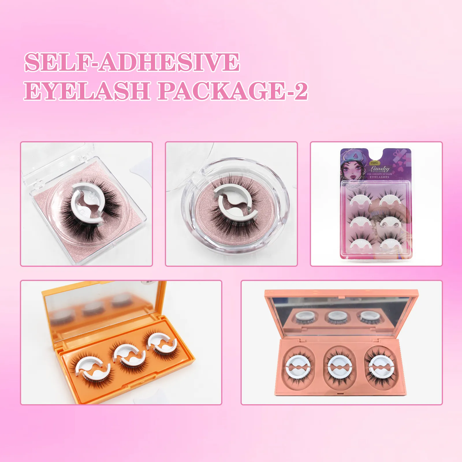 self adhesive fake eyelashes