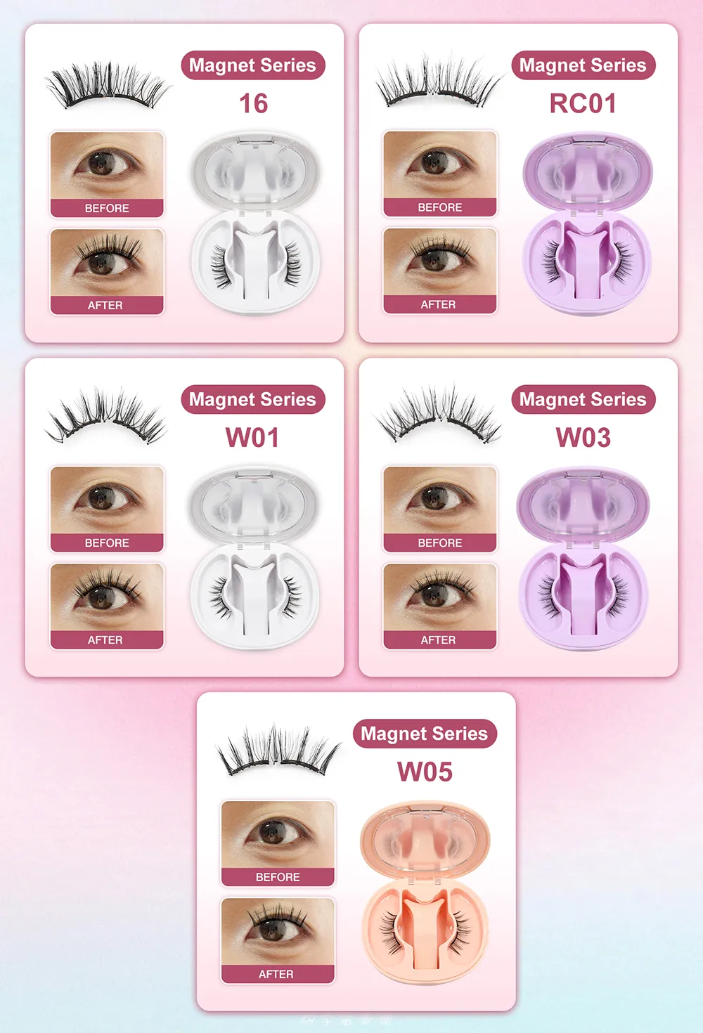magnetic lashes with applicator