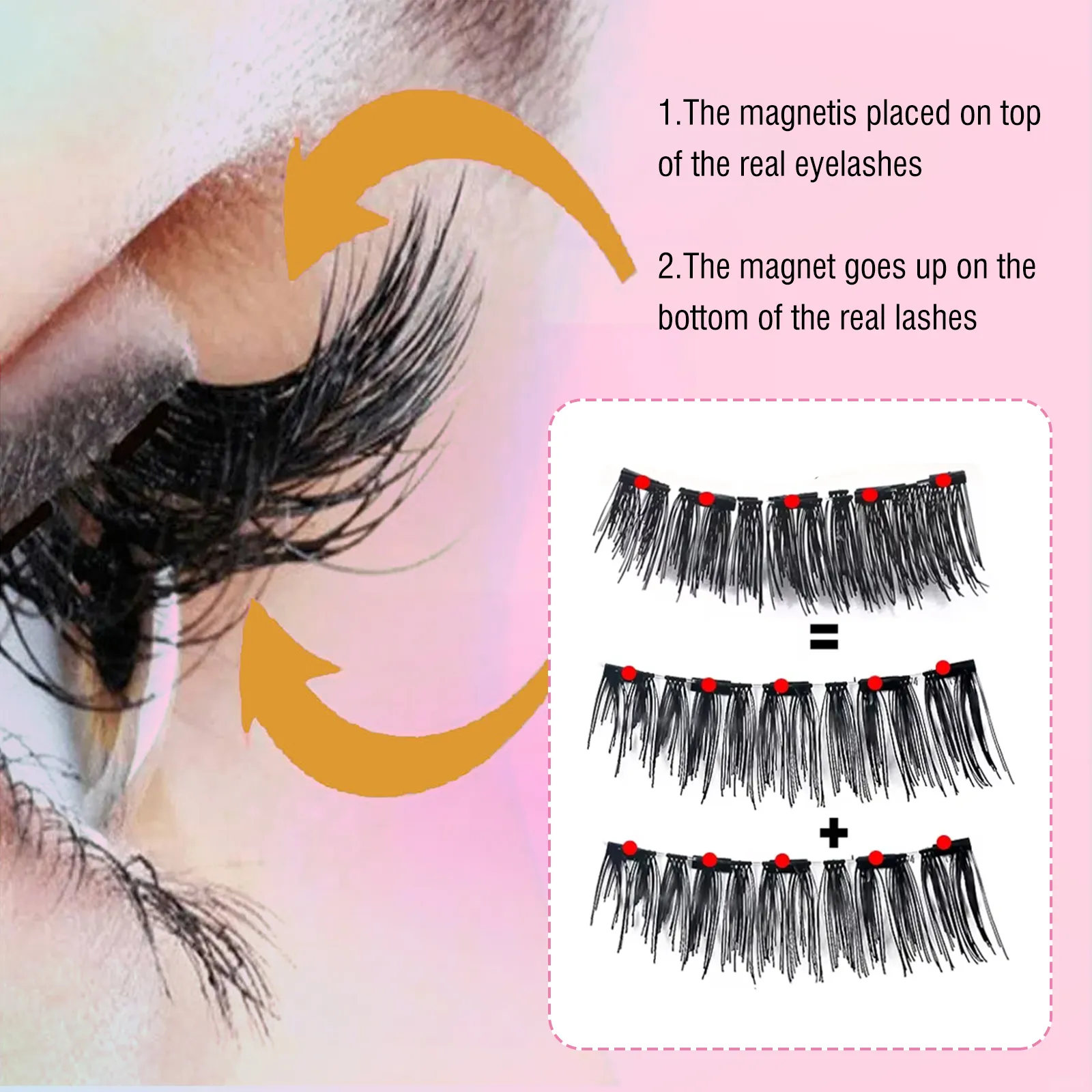 magnetic eyelashes with applicator