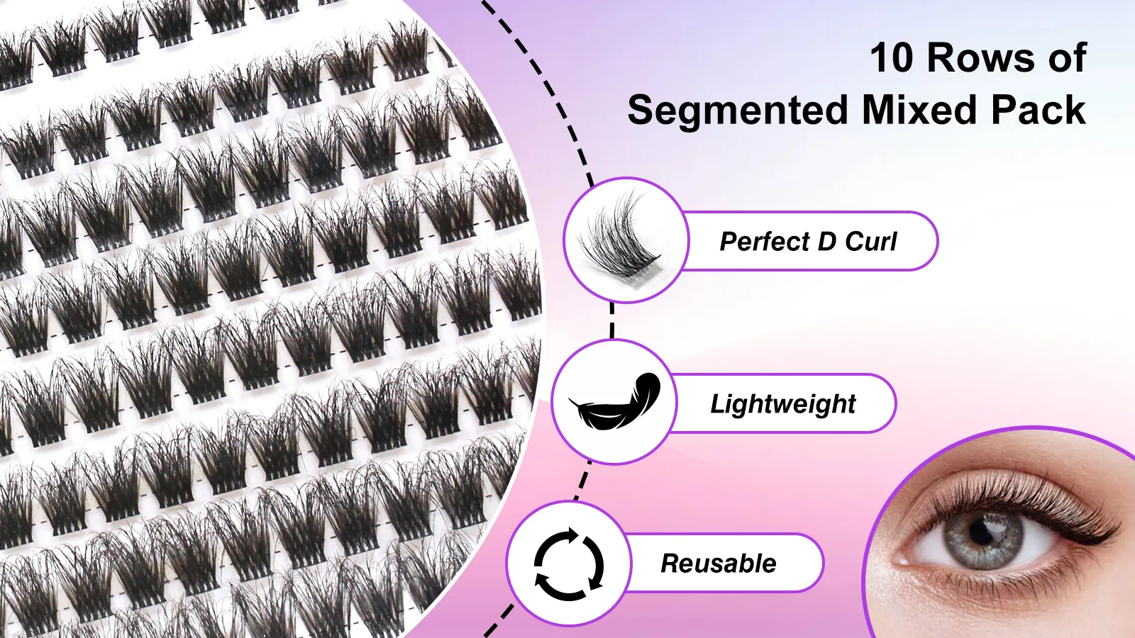 Read More About short cluster lashes