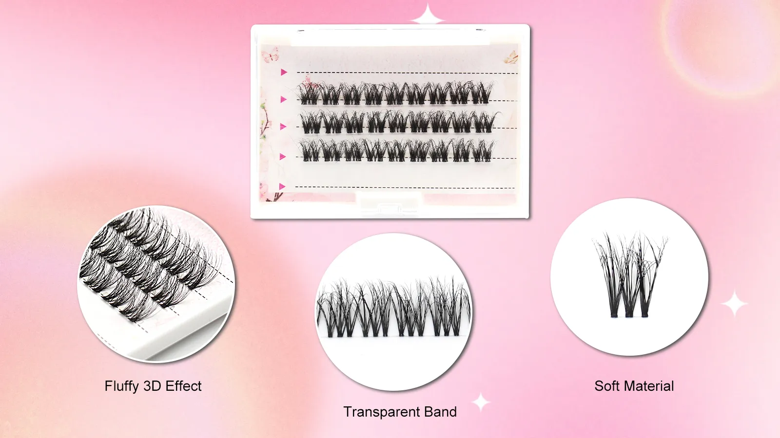 fake eyelash clusters