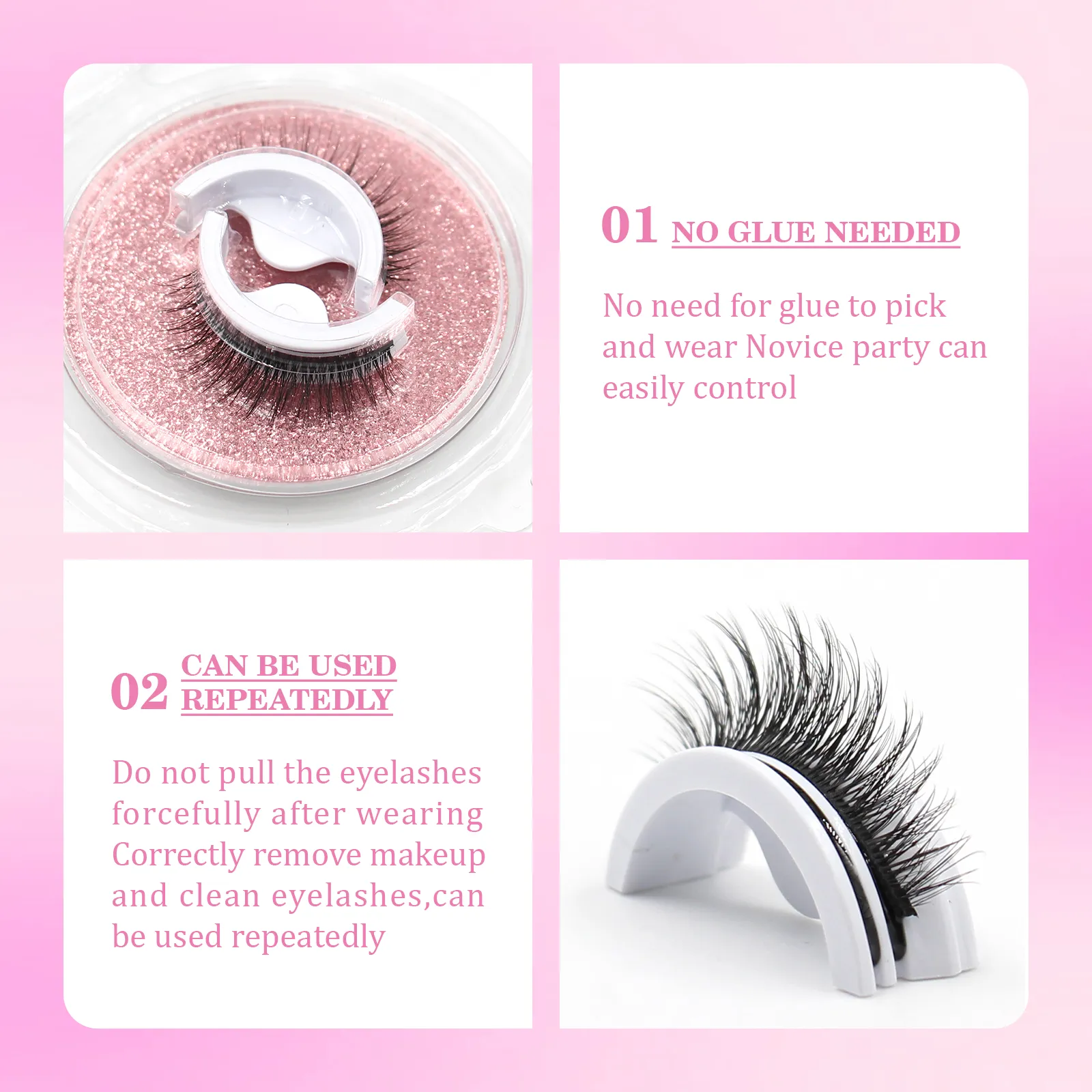 self adhesive fake eyelashes