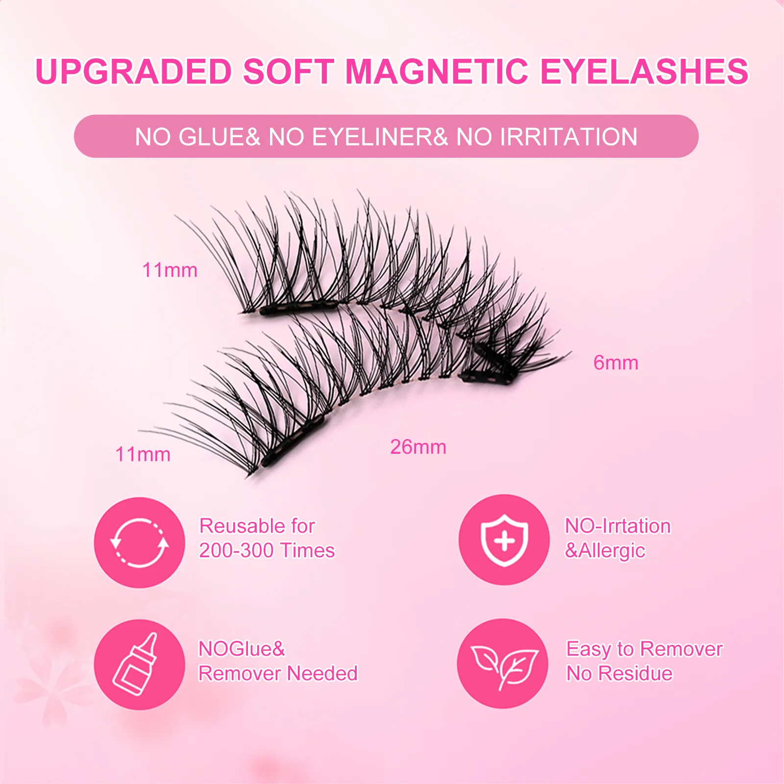 magnetic lashes with applicator