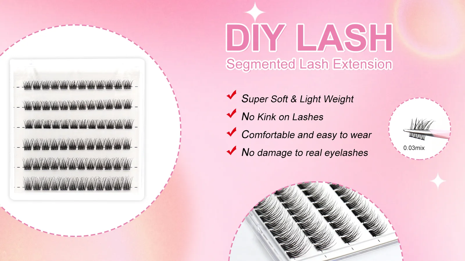 false eyelash clusters