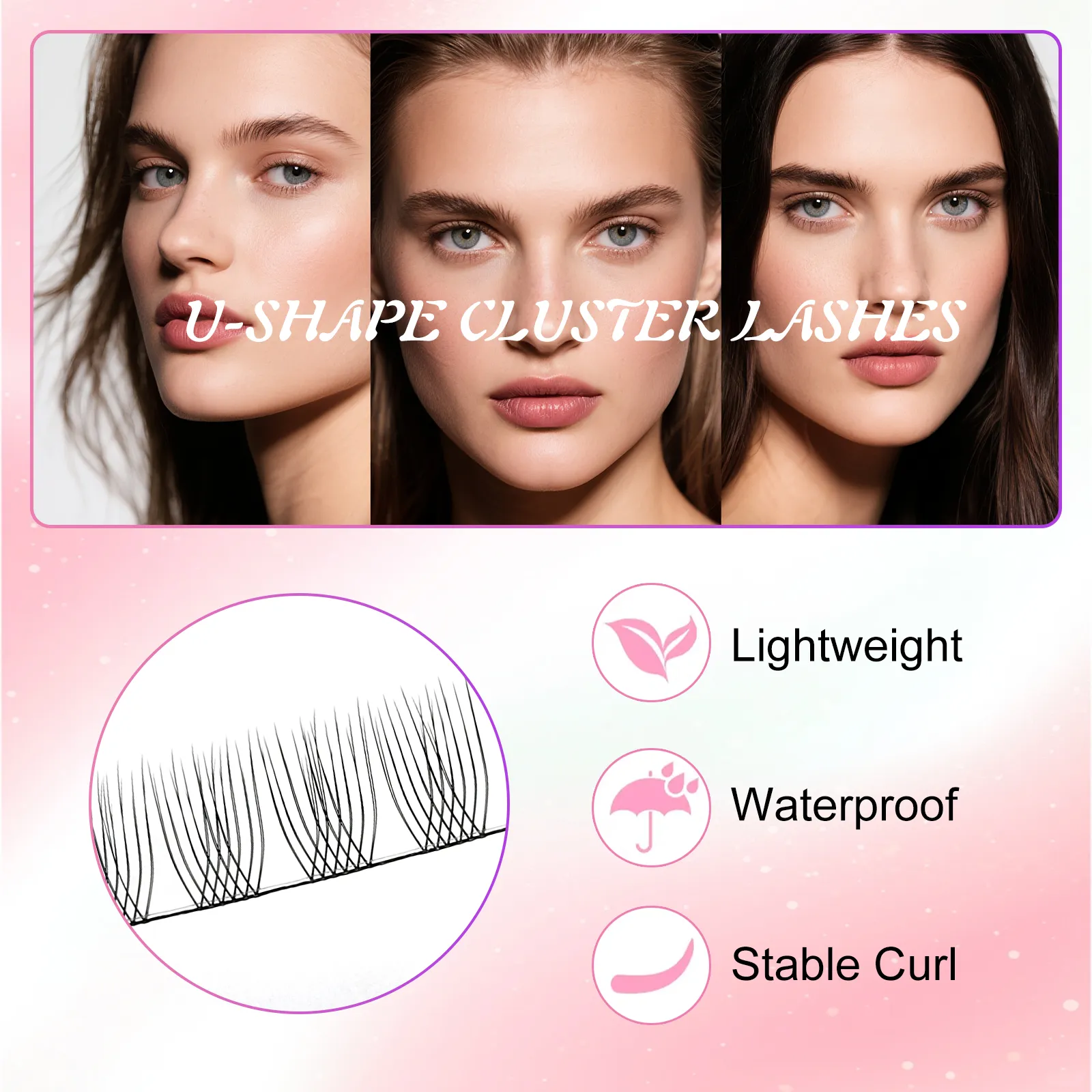 natural cluster lashes