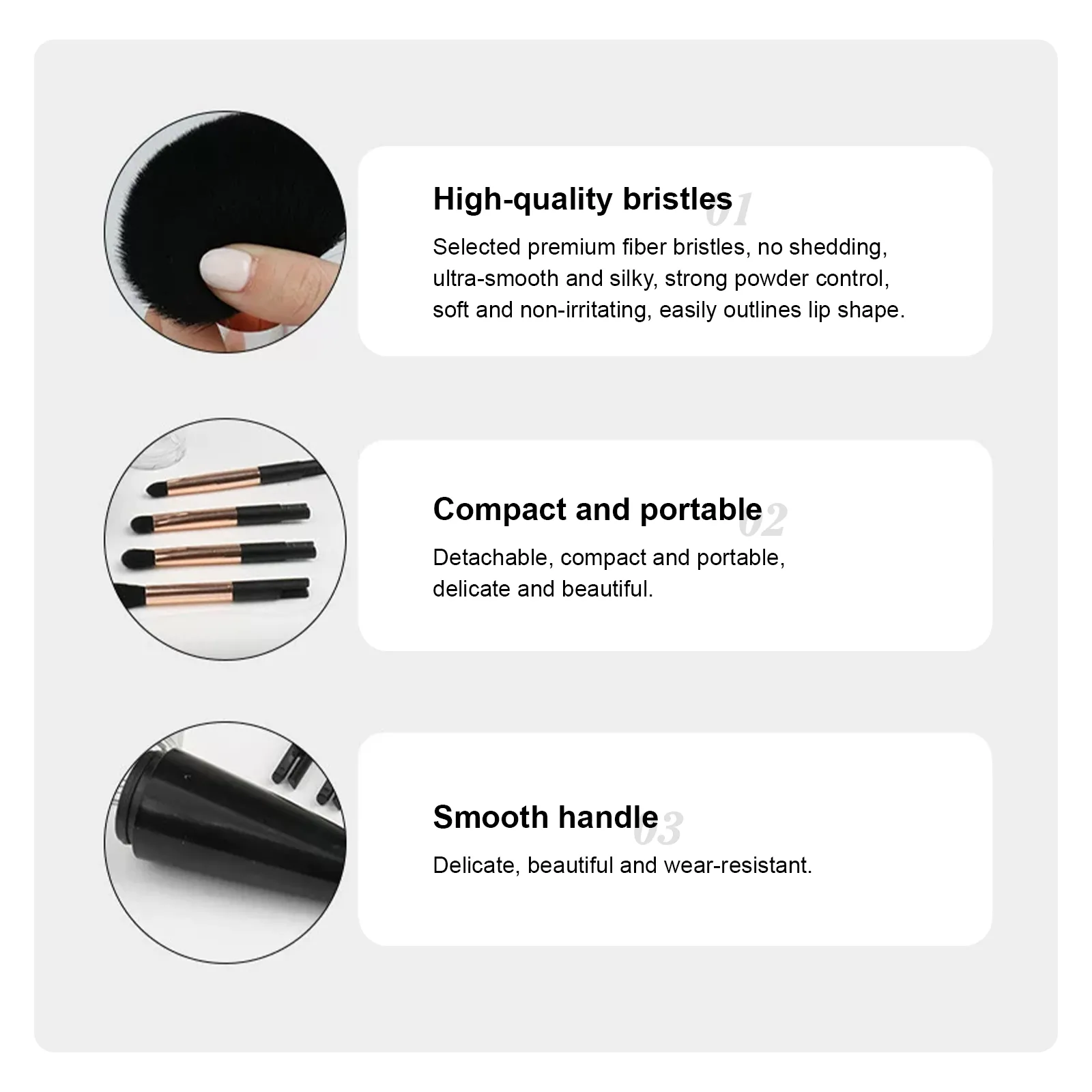 5-in-1 Portable Brush Set