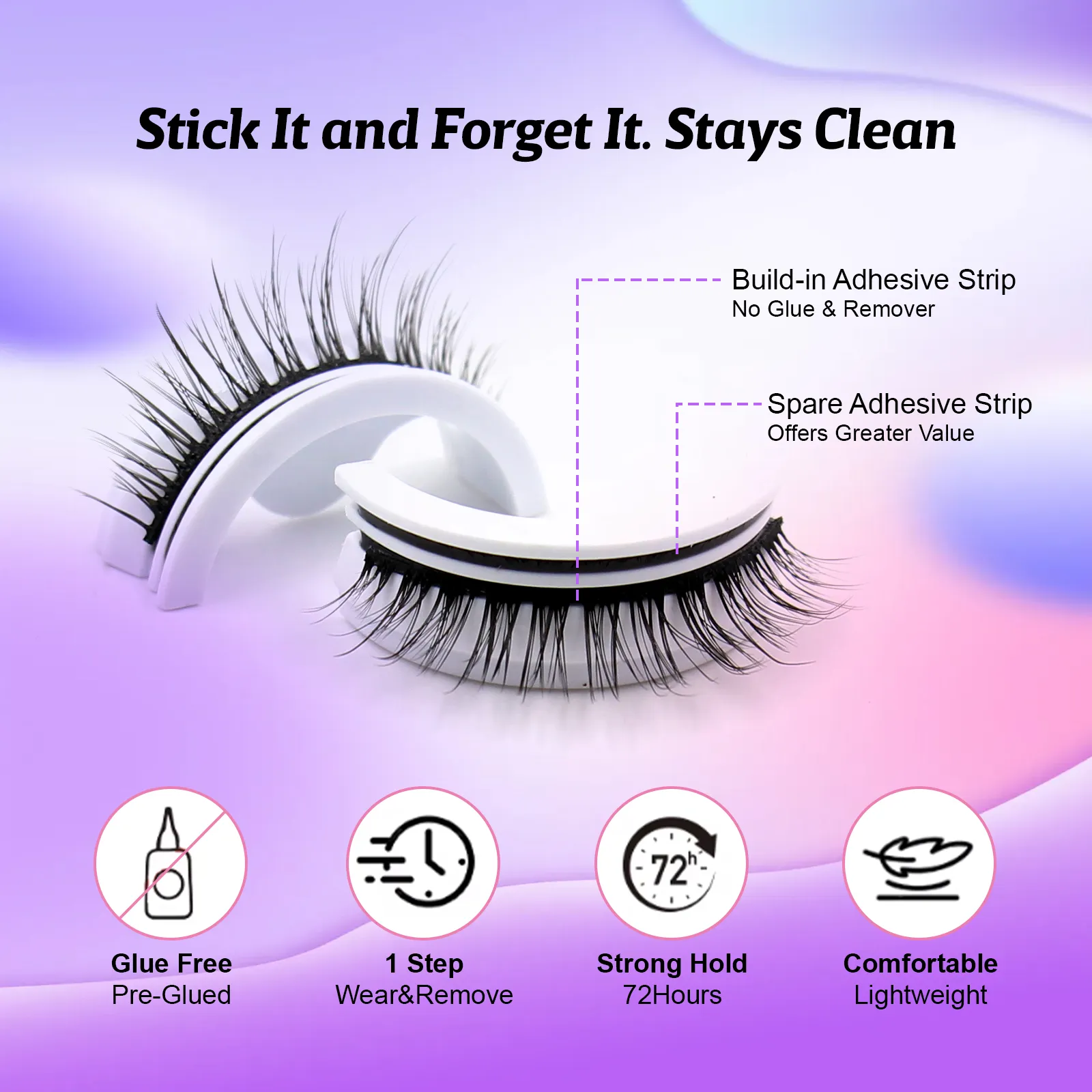 self adhesive eyelashes