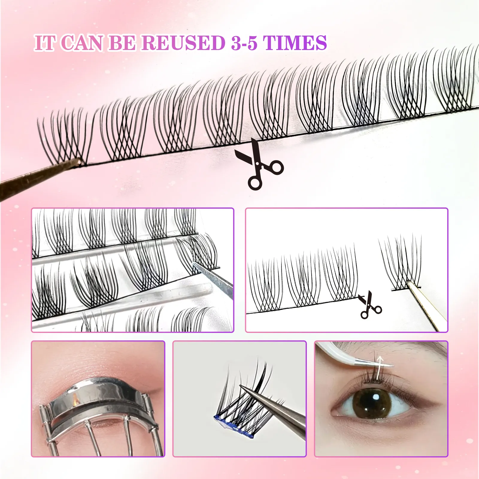 fluffy cluster lashes