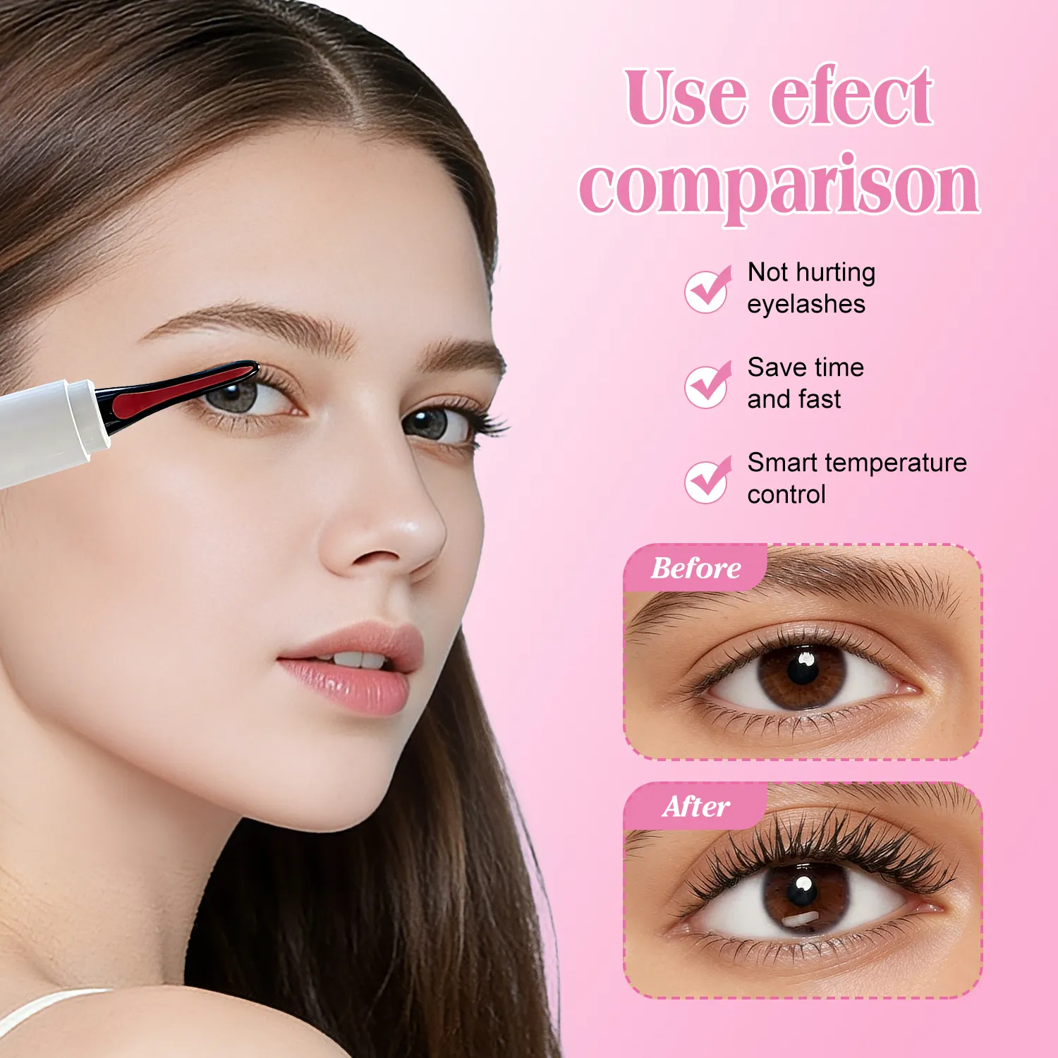 Electric Eyelash Curler – Instant Heat, Long-Lasting Curl