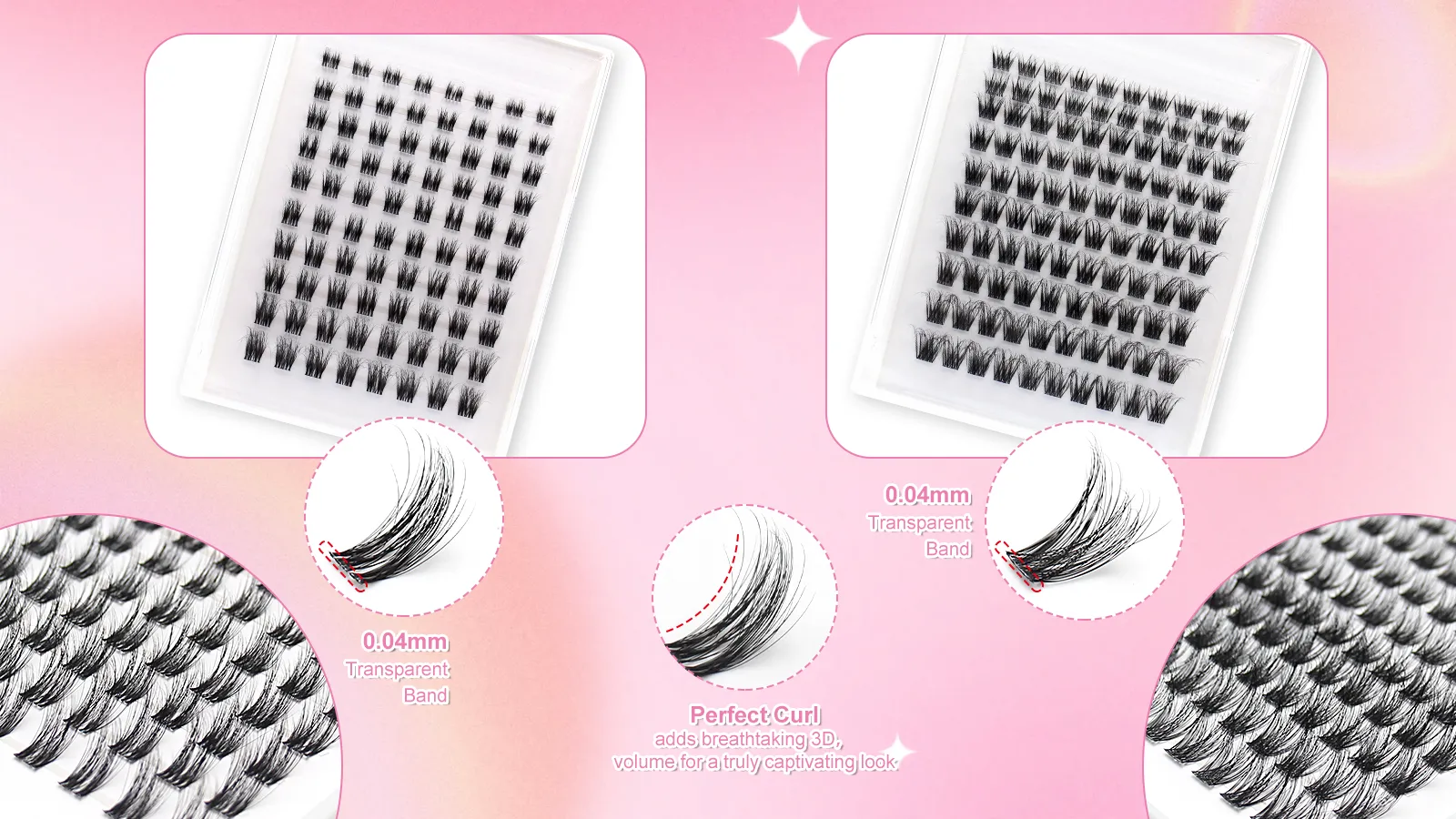 fake eyelash clusters