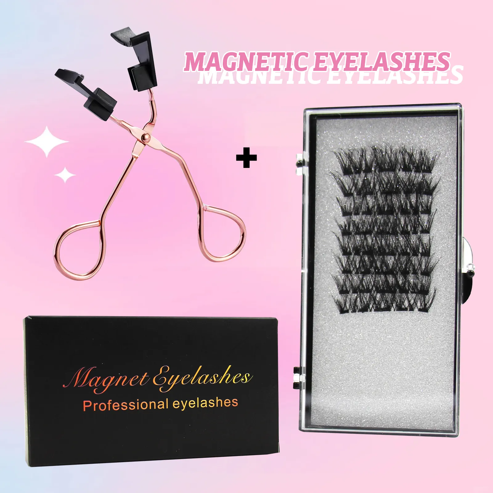 magnetic eyelashes with applicator