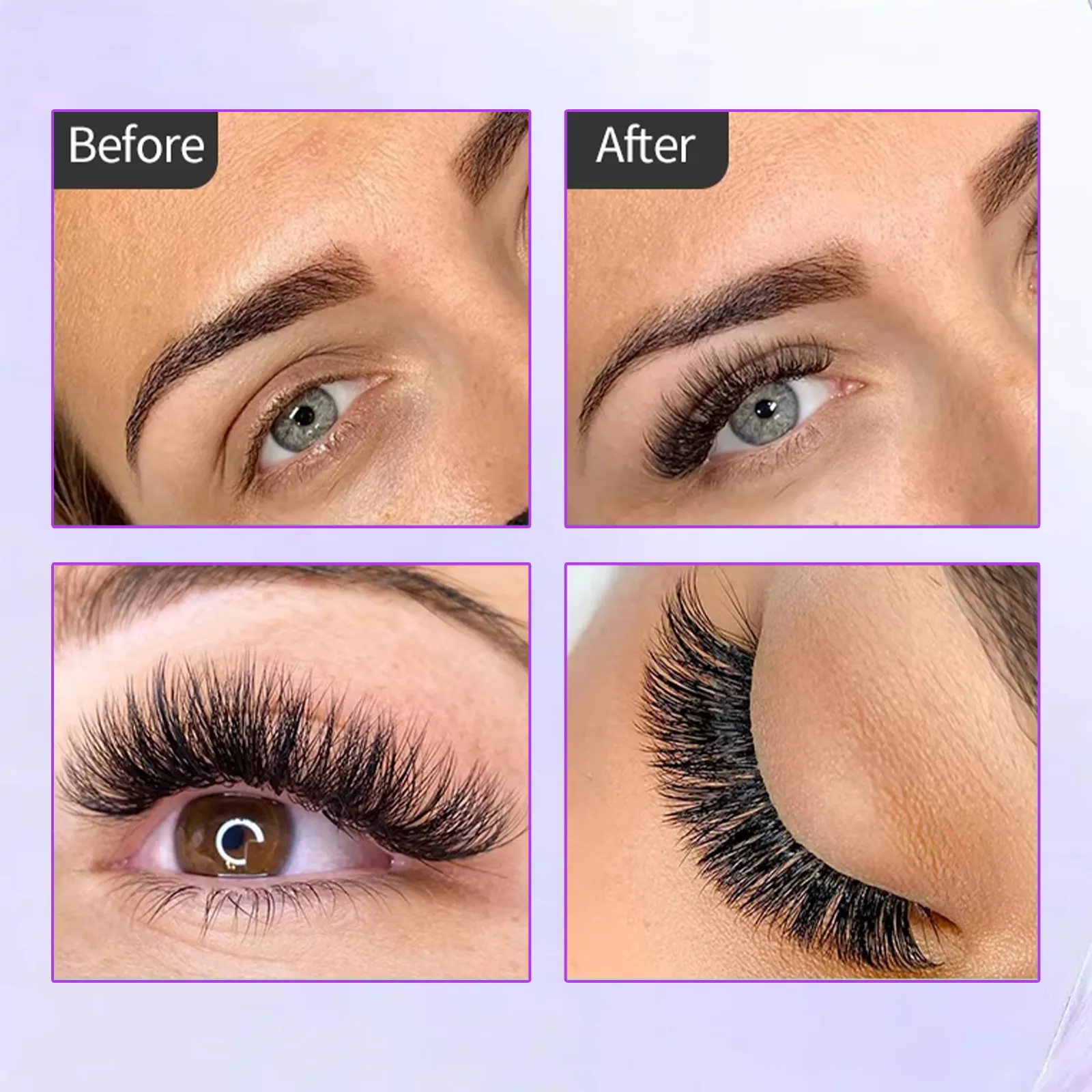 different curl lash extensions