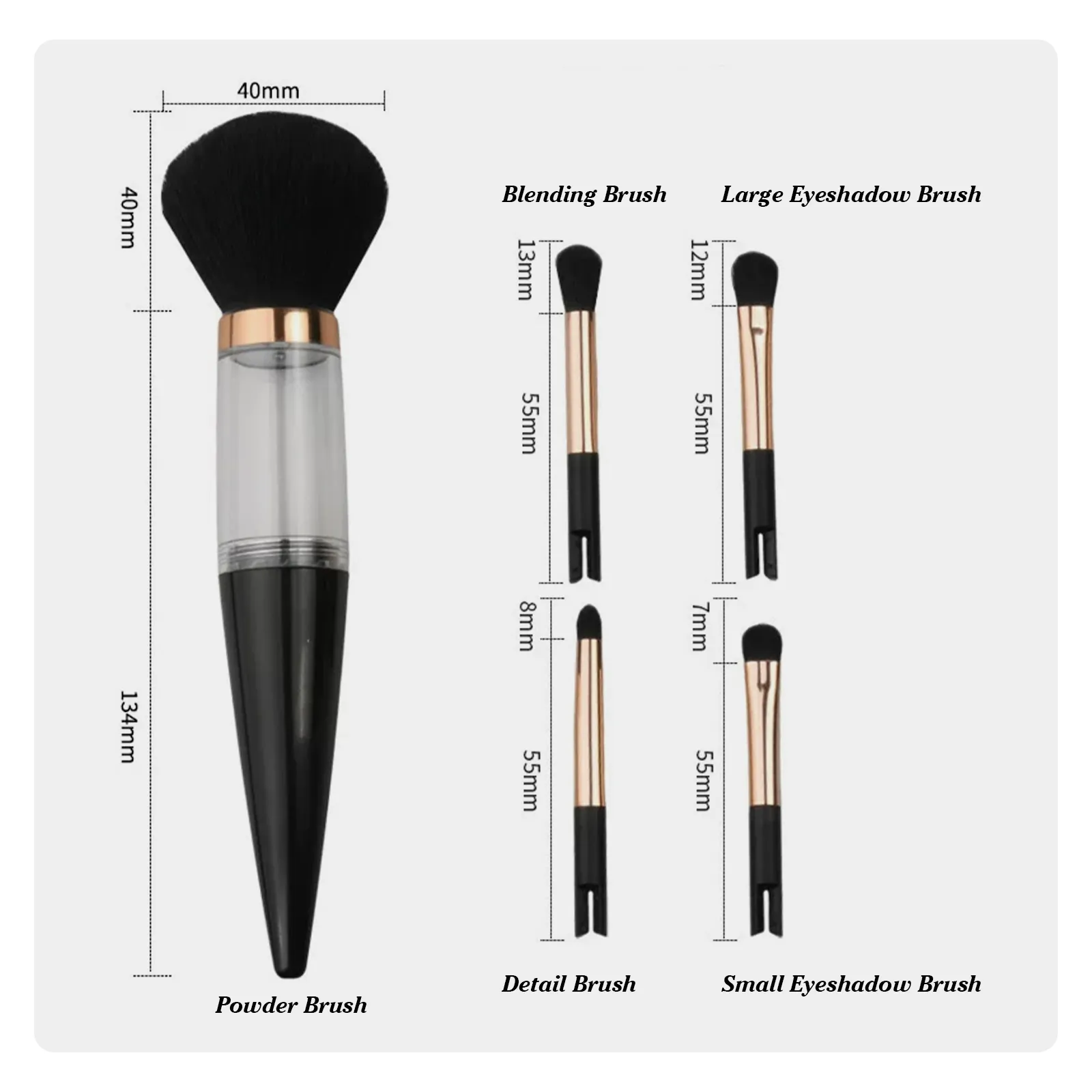 5-in-1 Portable Brush Set