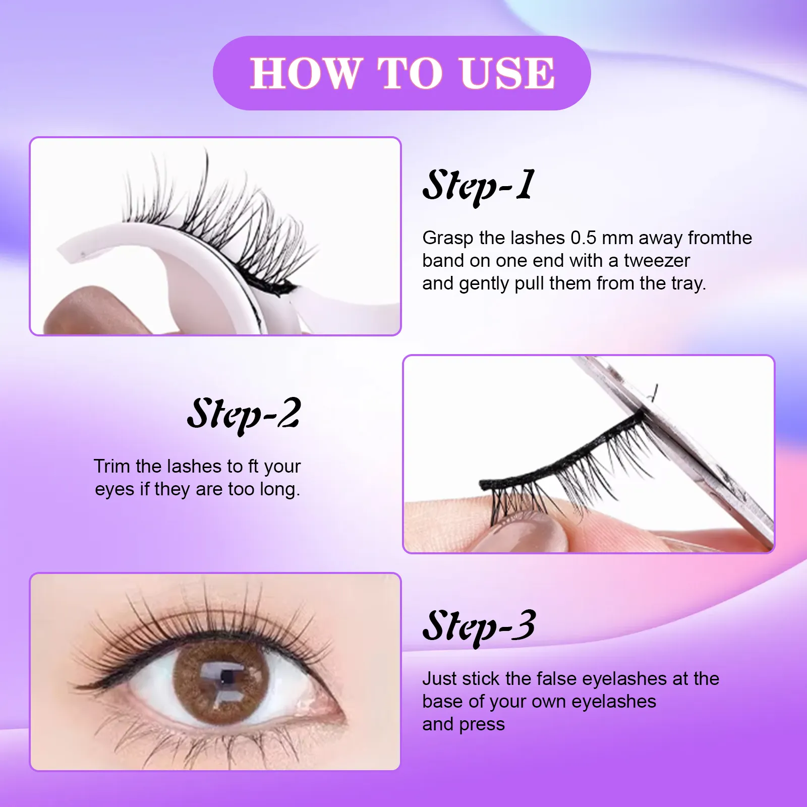 self adhesive lashes