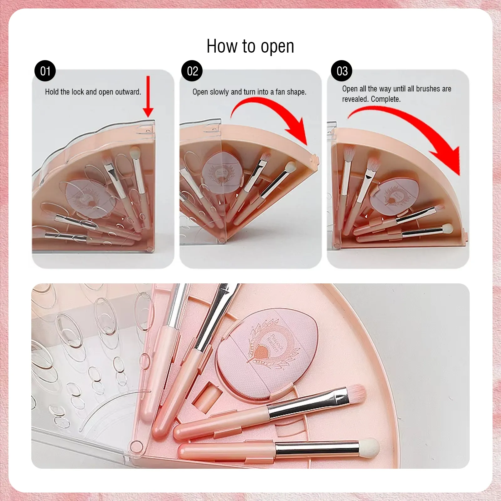 Portable 10-in-1 Makeup Brush Set