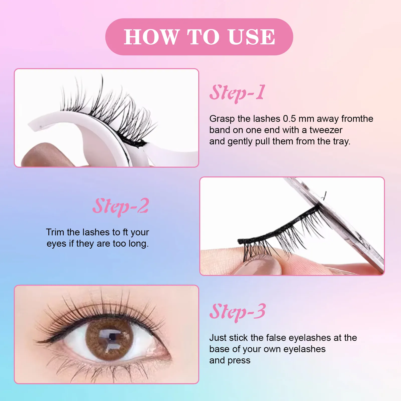 self stick eyelashes