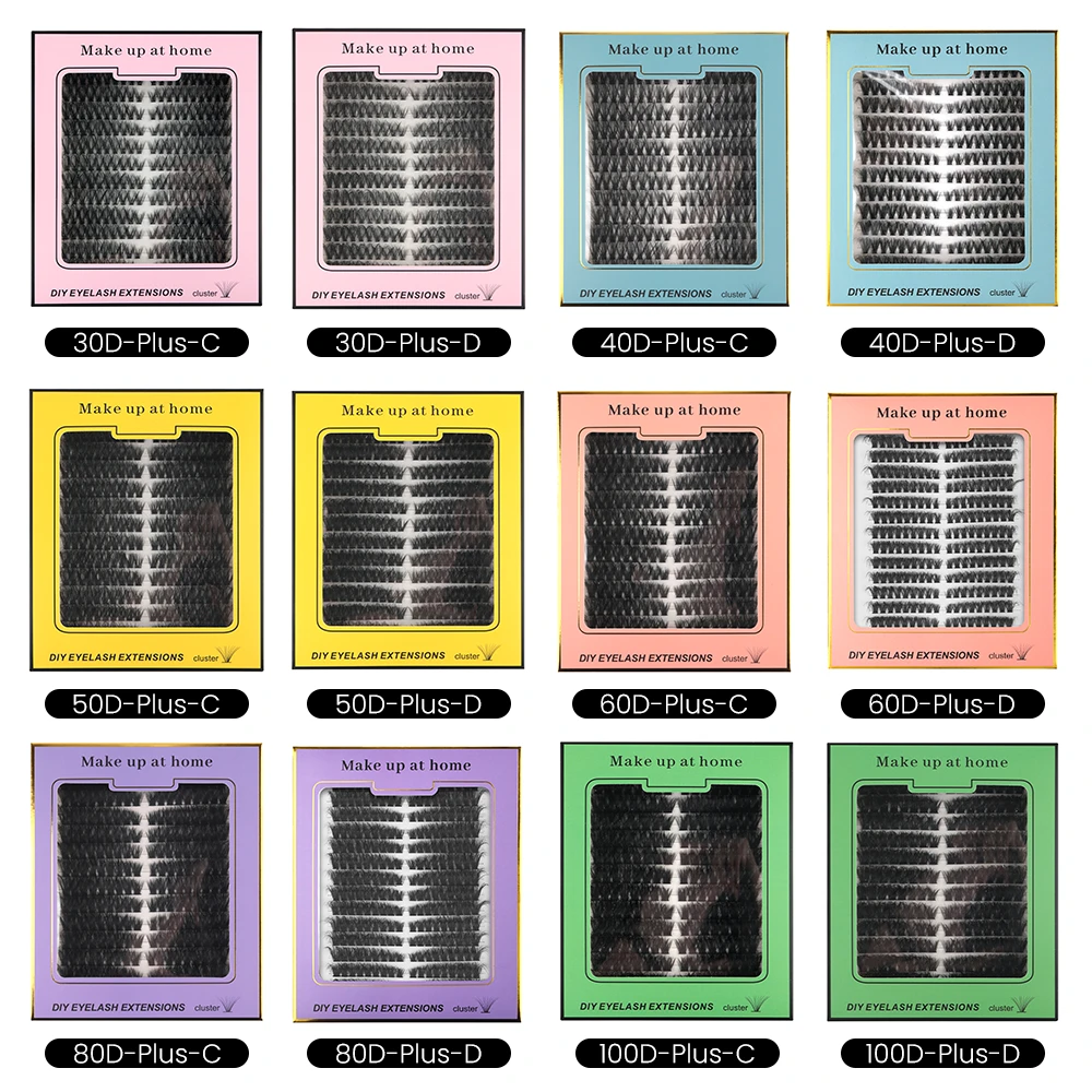 DIY Lash Clusters, 30D-100D C/D Curl