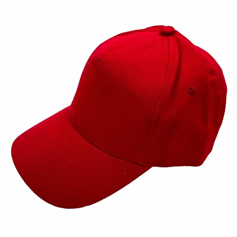 Red Baseball Cap - Breathable Cotton, Custom Embroidery