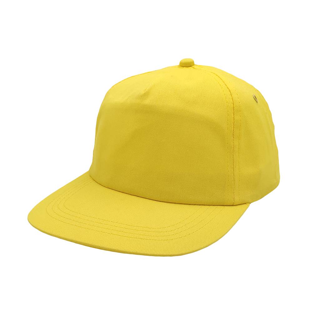 100% cotton flat brim 5 panel baseball cap -5401