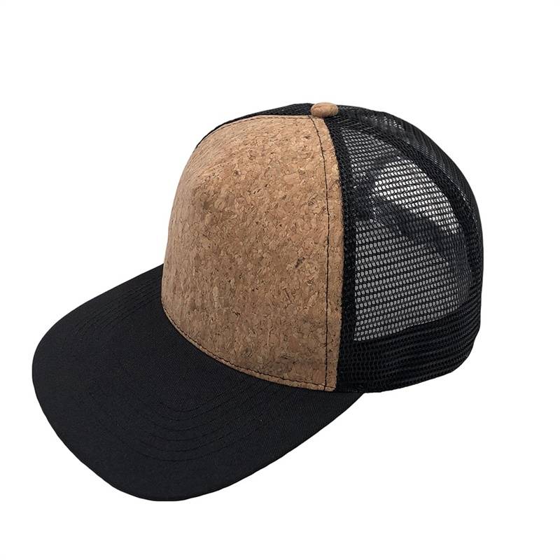 cork mesh 5 panels trucker cap