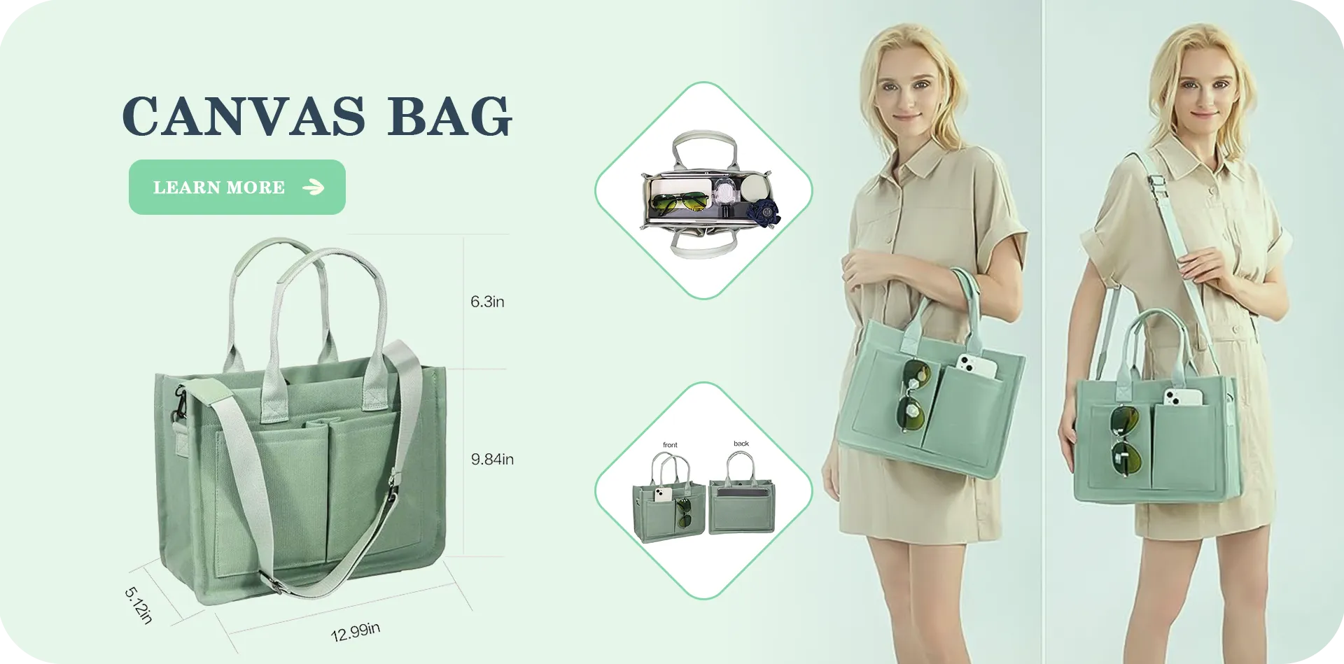 Cotton Canvas Tote Bag