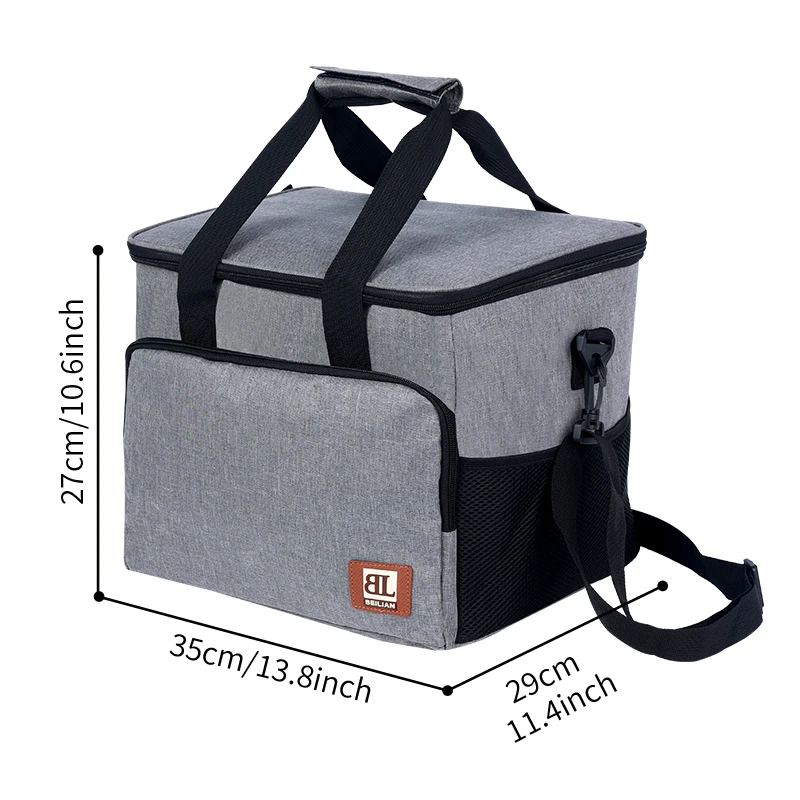 Custom Logo Waterproof Soft Thermal Insulated Grocery Food Delivery Camping Picnic Wine Beer Ice Frozen Cooler Bag