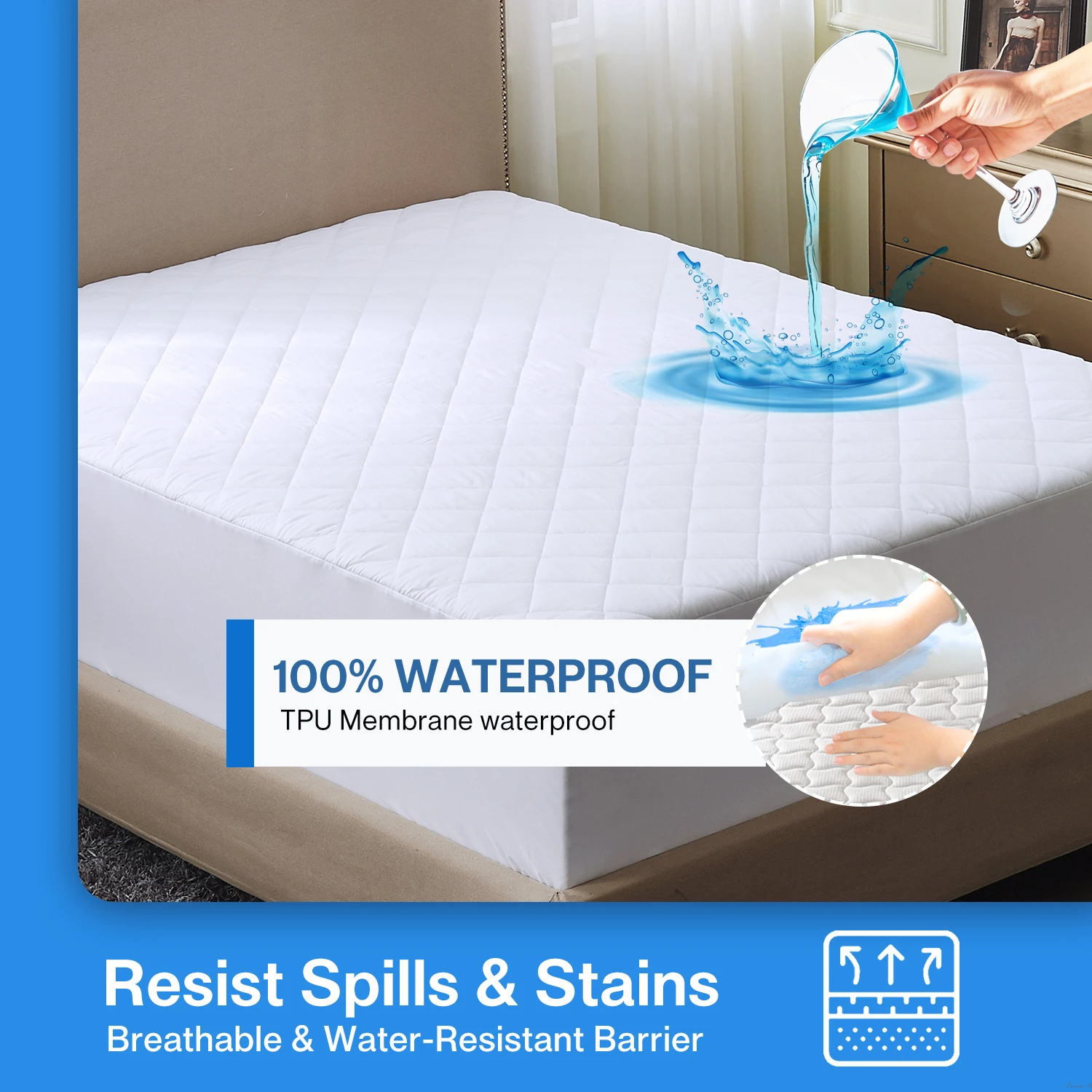 Quilted Waterproof Mattress Cover – Ultimate Protection & Comfort