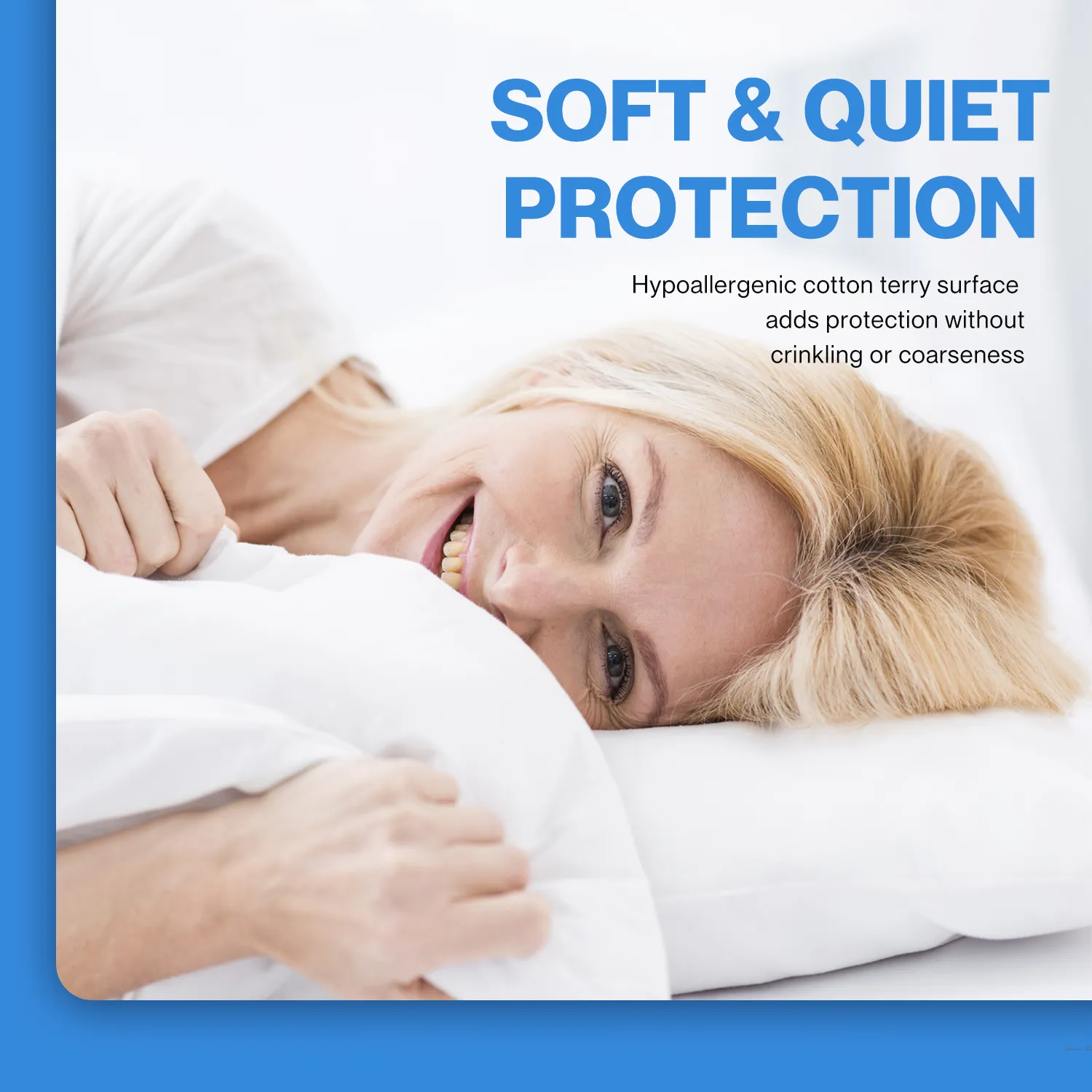 Terry Mattress Protector – Waterproof, Breathable, Noiseless