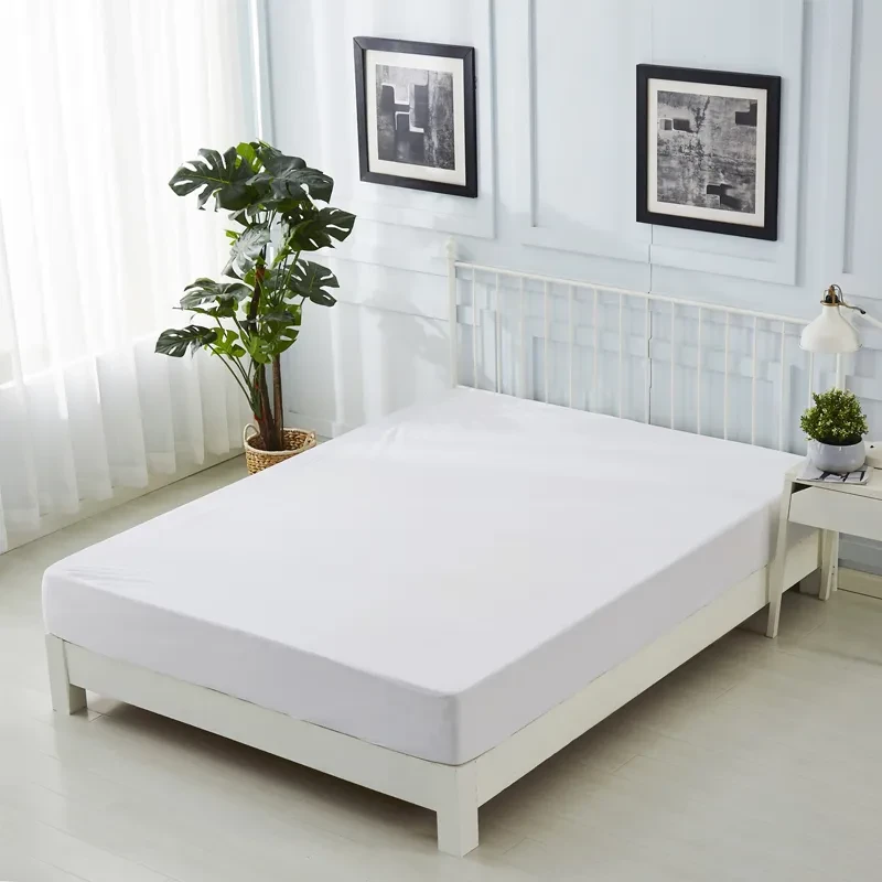Terry Waterproof Bed Bug Proof Mattress Protector Noiseless Mattress Cover