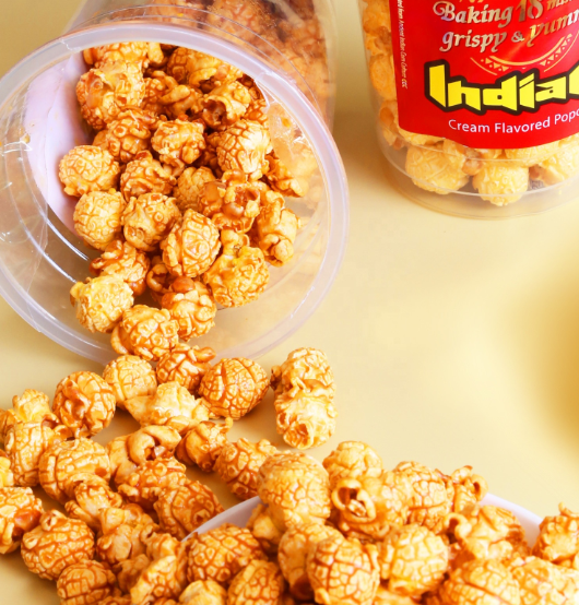 Gluten Free Caramel Popcorn In 118g Barrel Packaging
