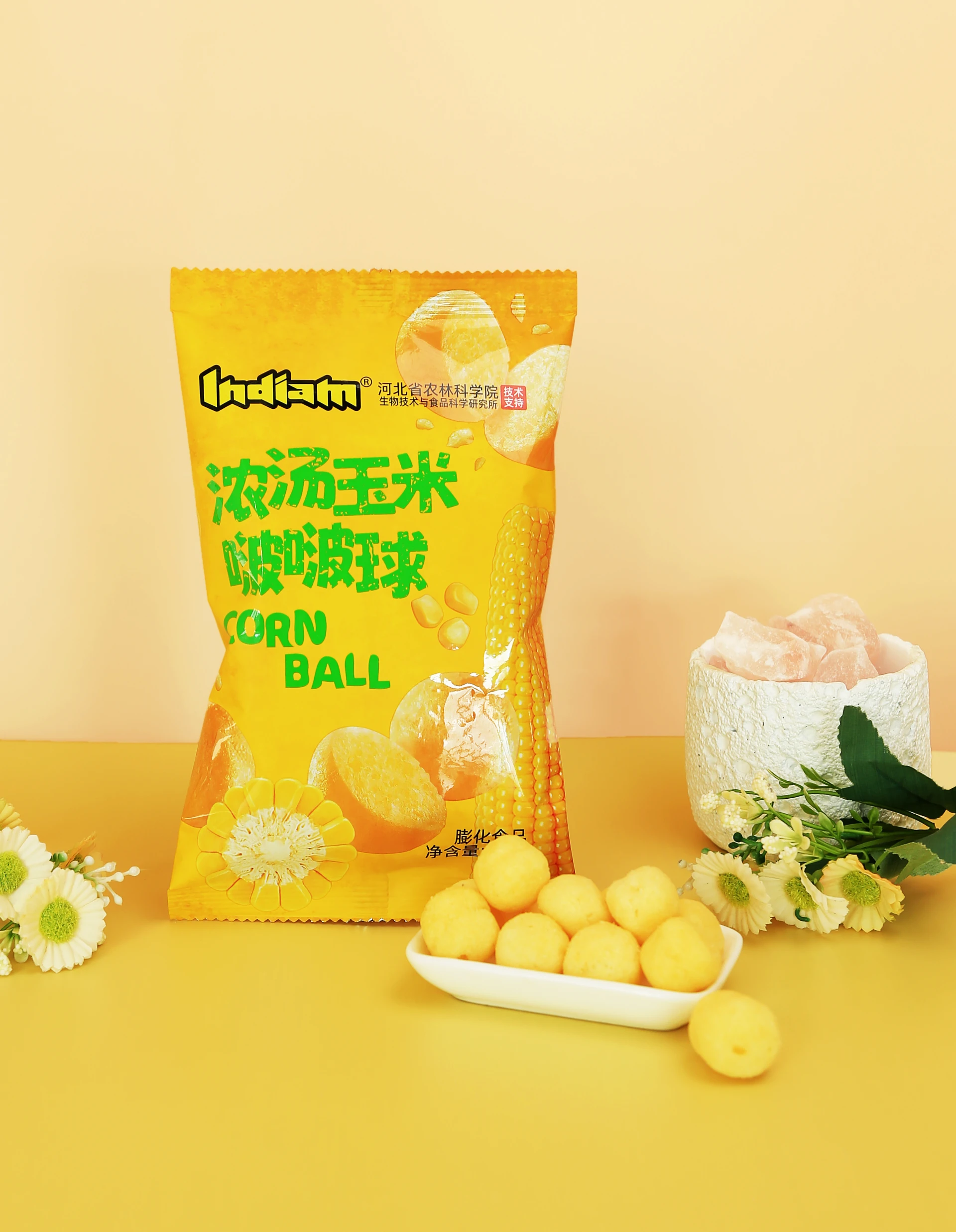 Traditional flavor corn flavor small bag pop balls