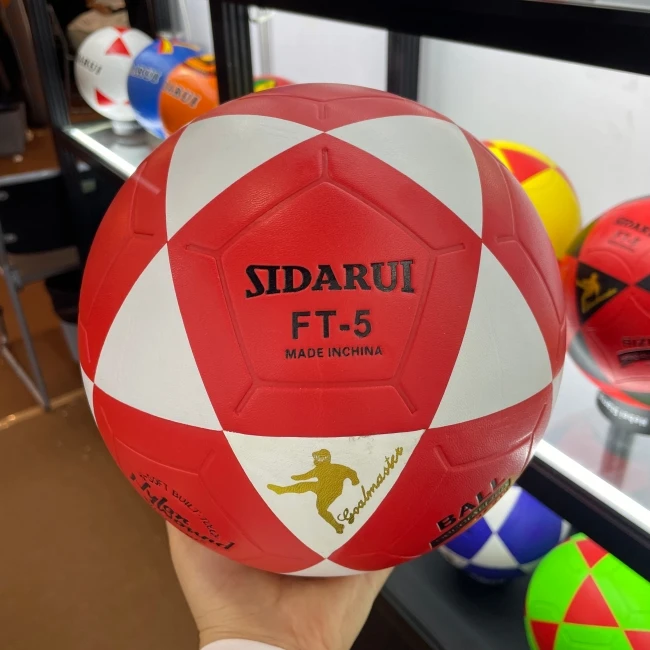 High Quality Custom Size 5 Football Soccer Ball PU Leather Rubber for Sports Training Matches Manufactured by Company