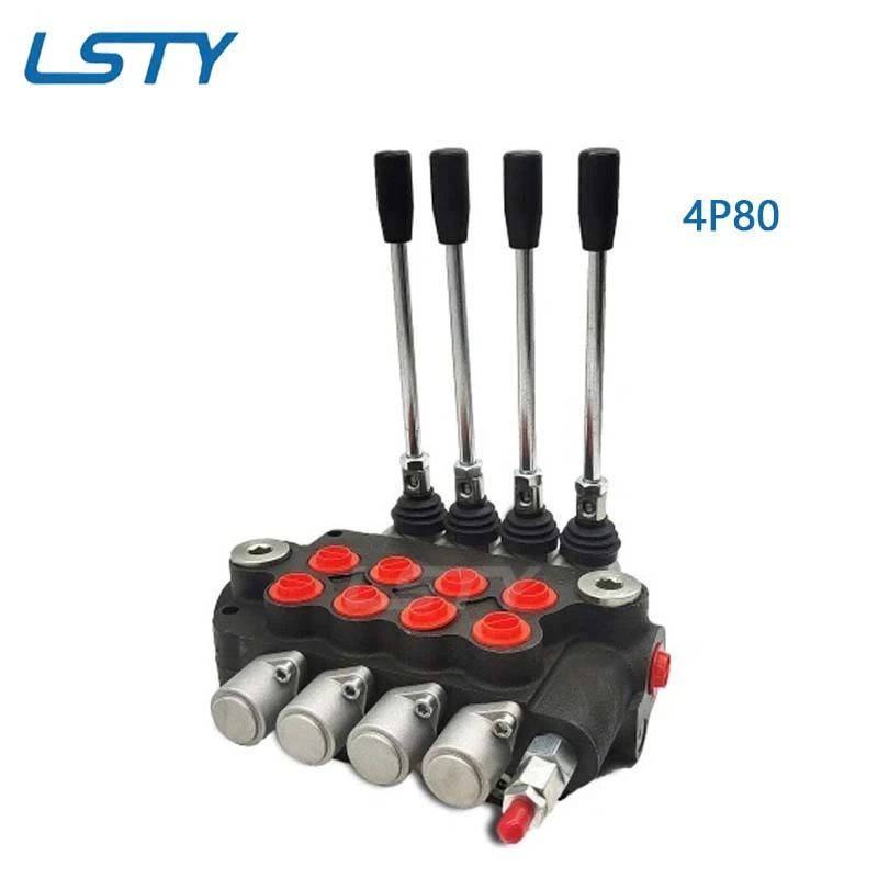 P80 Series Monoblock Directional Control Valves P80 2P80 3P80 4P80 80lpm Flow Rate For Cranes Forestry Tractors Agricultural Machinery