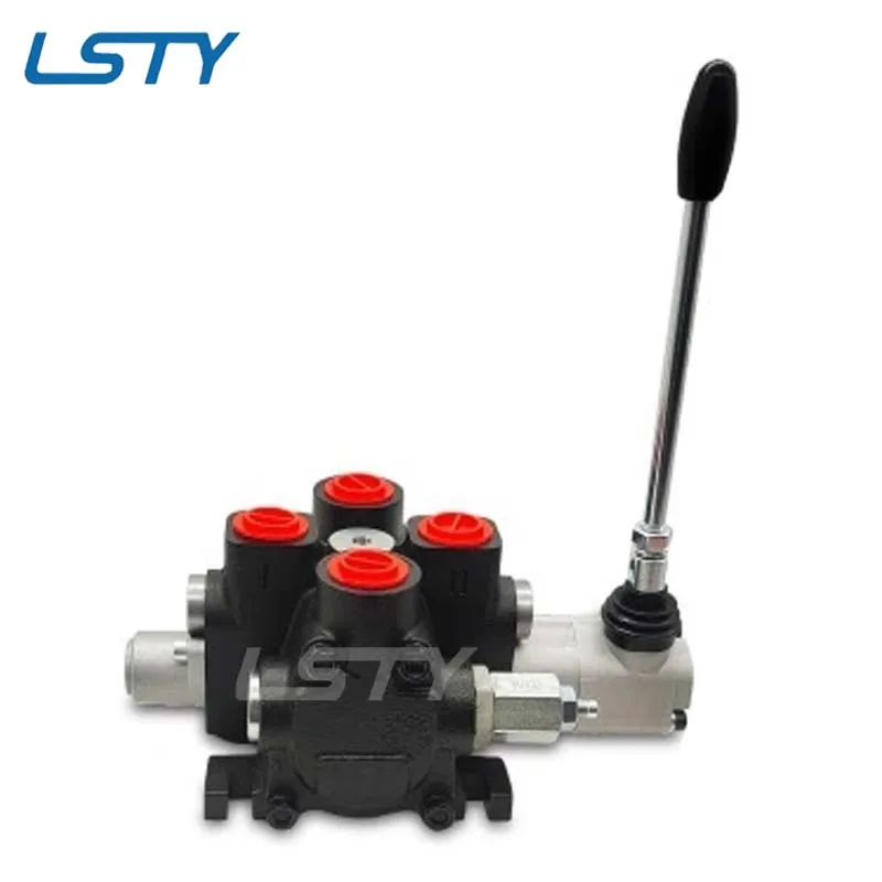PC100 Series 100Liter 1-6 Spools Manual Operated Hydraulic Sectional Control Valve