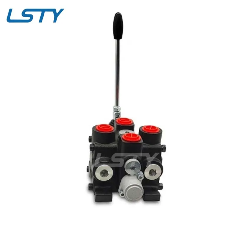 PC100 Series 100Liter 1-6 Spools Manual Operated Hydraulic Sectional Control Valve