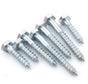 Hex Head Wood Screws Zinc Plated Finish