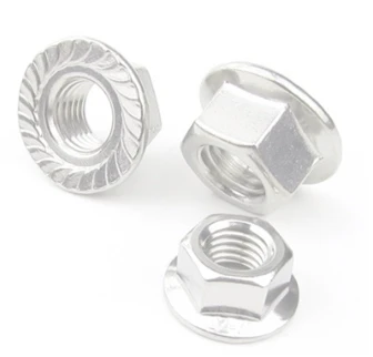 M6 Flange Nut Hex Serrated for Secure Automotive Fastening