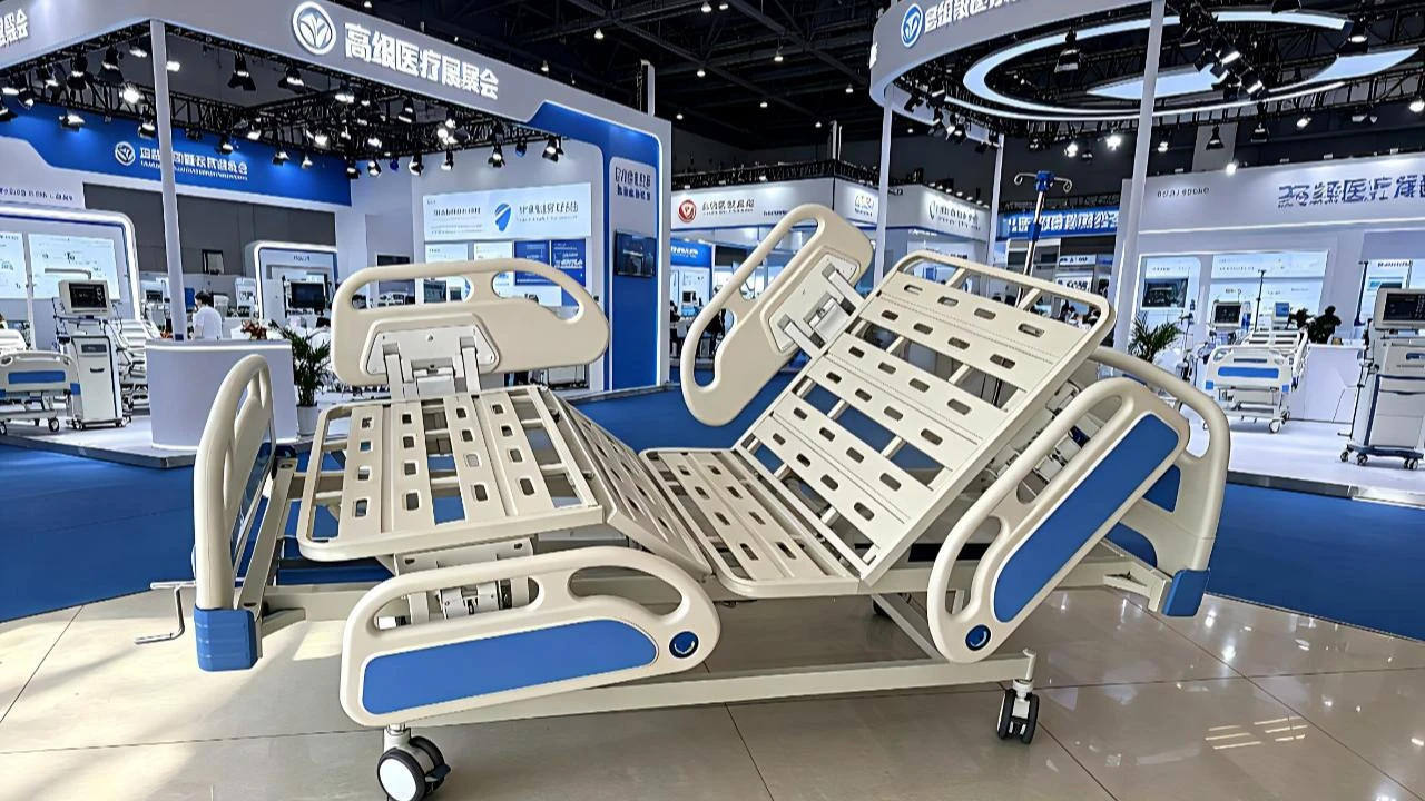 Manual Dual-Function Medical Bed with ABS Guardrail – Reliable Care, Designed for Safety and Comfort