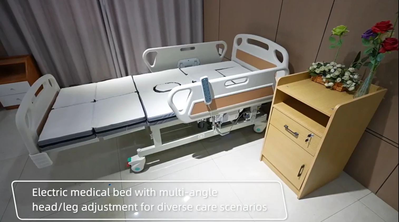 Abs Large Guardrail Electric Multi-functional Nursing Bed