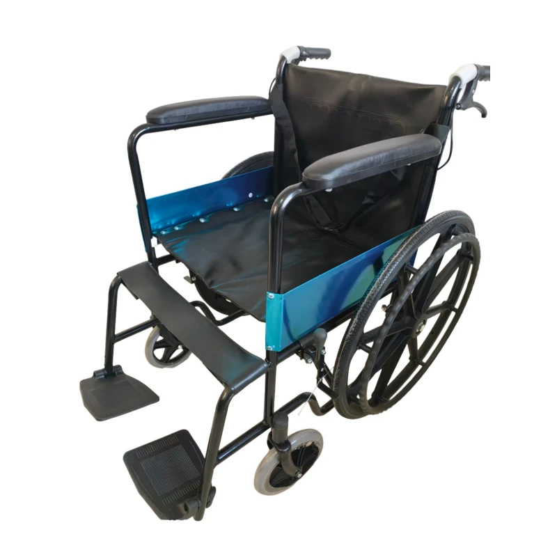 Premium Chrome Wheelchair with Hydraulic System