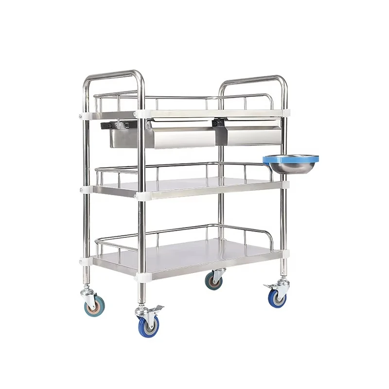 Emergency Trolley Hospital Trolley Hospital Medical Cart Mobile Trolley with Layers