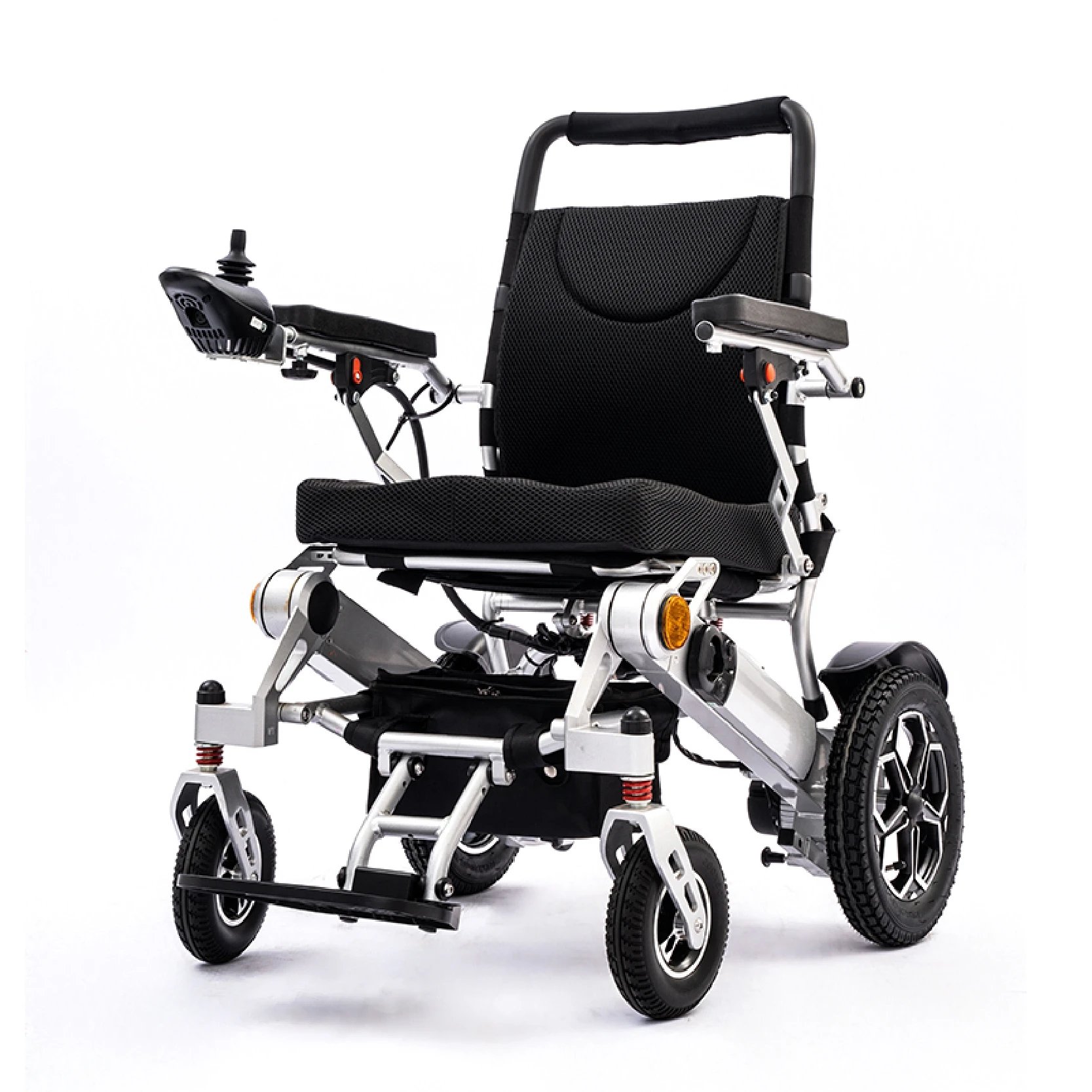 Lightweight foldable high power electric wheelchair