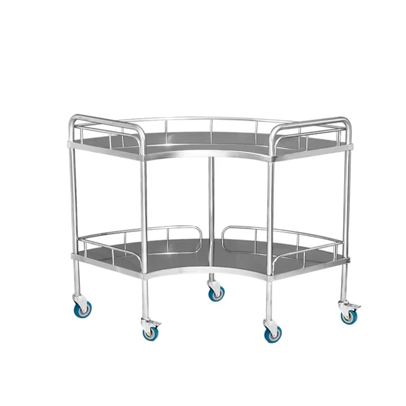 Emergency Mobile Hospital Trolley /Metal Medical Cart with Multiple Layers Hospital Furniture