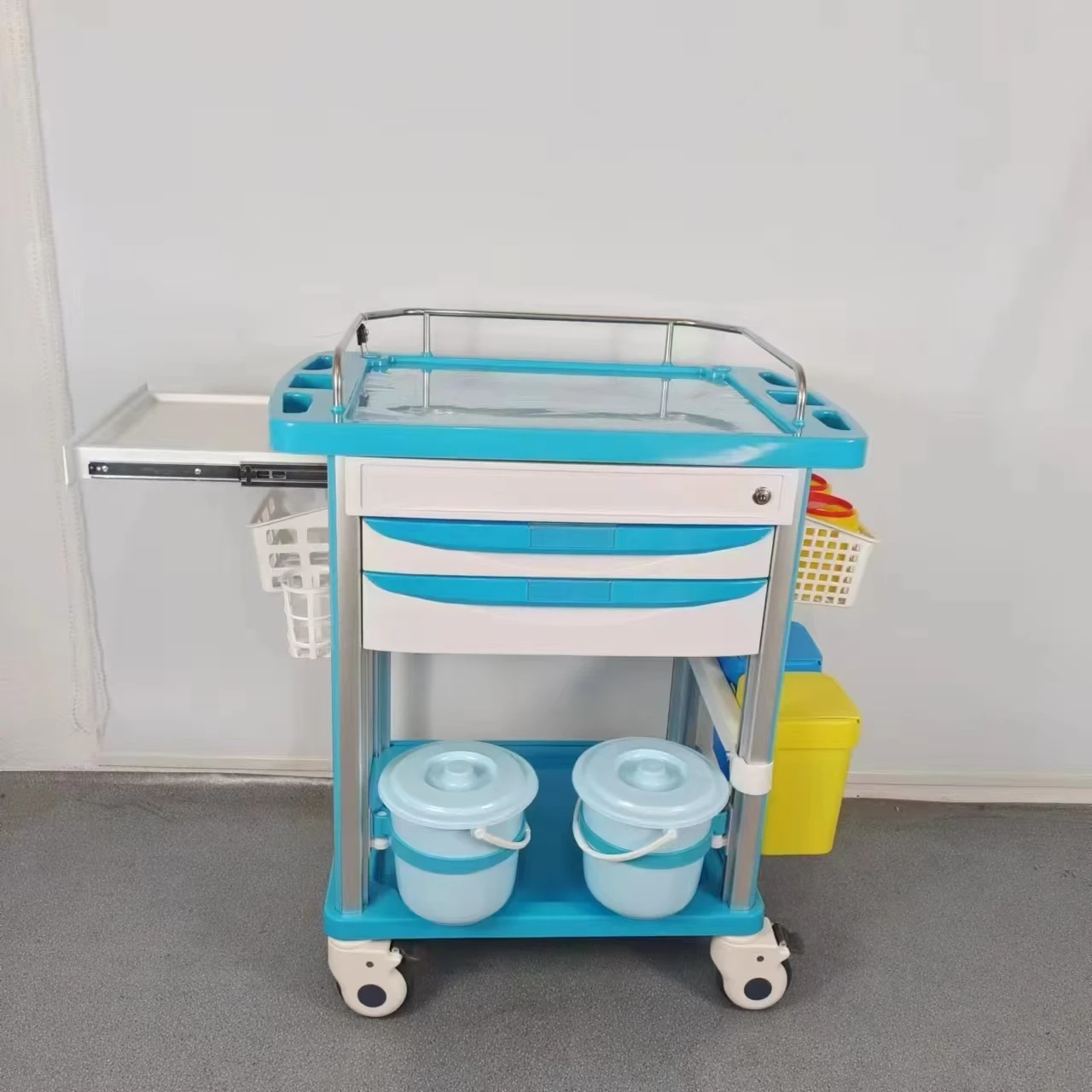 Custom Medical Treatment Trolley Hot Sale ABS Emergency Trolley Medical Cart
