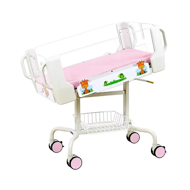 Double-Layer Guardrail Hospital Bassinet Cart-HEBEI ZHAOFA TECHNOLOGY|Safety&amp;Customization