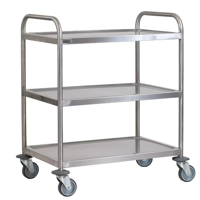 Stainless Steel Wire Shelving Trolley Medical Cart