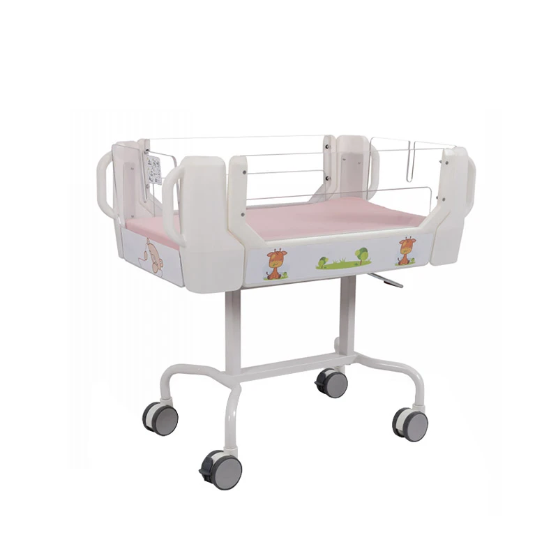 Double-Layer Guardrail Hospital Bassinet Cart